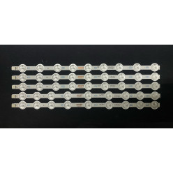 LED Backlight Strip Vestel / Philips / Other brands 39" 40" - 5 strips x 9 LEDs, 3V 2A+2B+1C - VES390UNDC-01