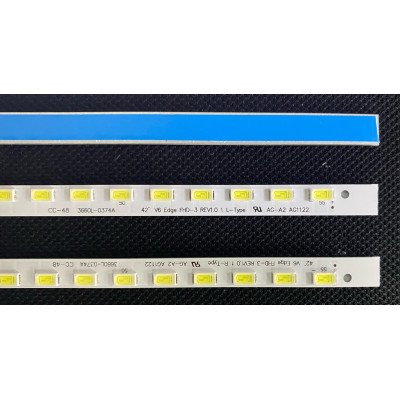 LED Backlight Strip LG 42" - 2 side strips x 55 LEDs - 42'' V6 Edge FHD-3 Rev1.0 1 L-Type + R-Type - 3660L-0374A