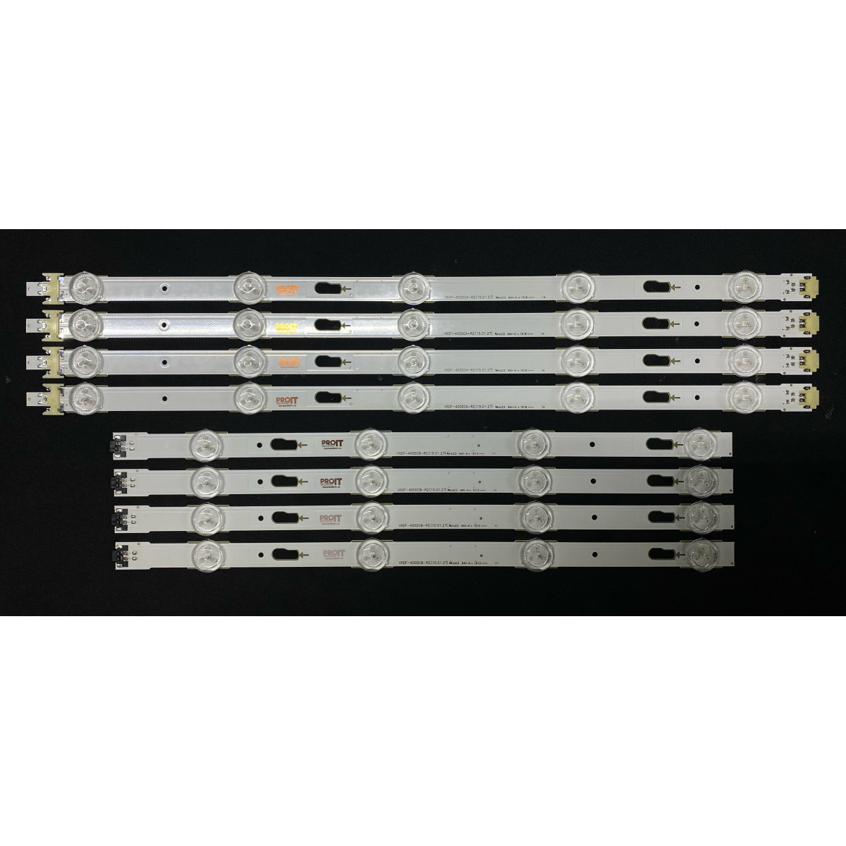 LED Backlight Strip Samsung 40" - 4 strips x 9 LEDs (4 + 5) - 3V - 814mm - V5DF-400DCA/B-R2 S_5J63_40_FL_L5/R4