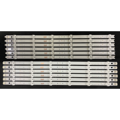 LED Backlight Strip LG 42" - 6 strips x 12 LEDs - 3V - 6916L-1029A + 6916L-1028A - 6916L-0913A + 6916L-0882A