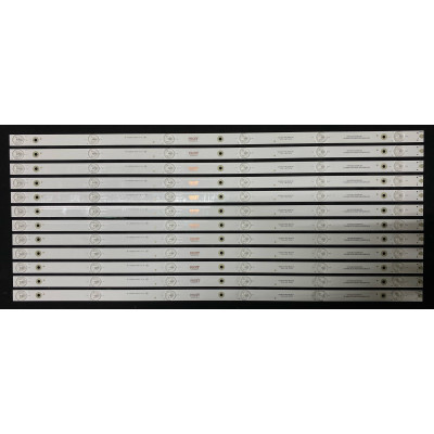 LED Backlight Strip Sharp 65" - 12 strips x 6 LEDs - 3V - 625mm - RF-AJ650E30-0601S-01 A4