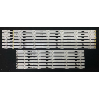 LED Backlight Strip Samsung 49" - 6 strips x 12 (7 + 5) LEDs - V6DU-490DCA-R0 + V6DU-490DCB-R0