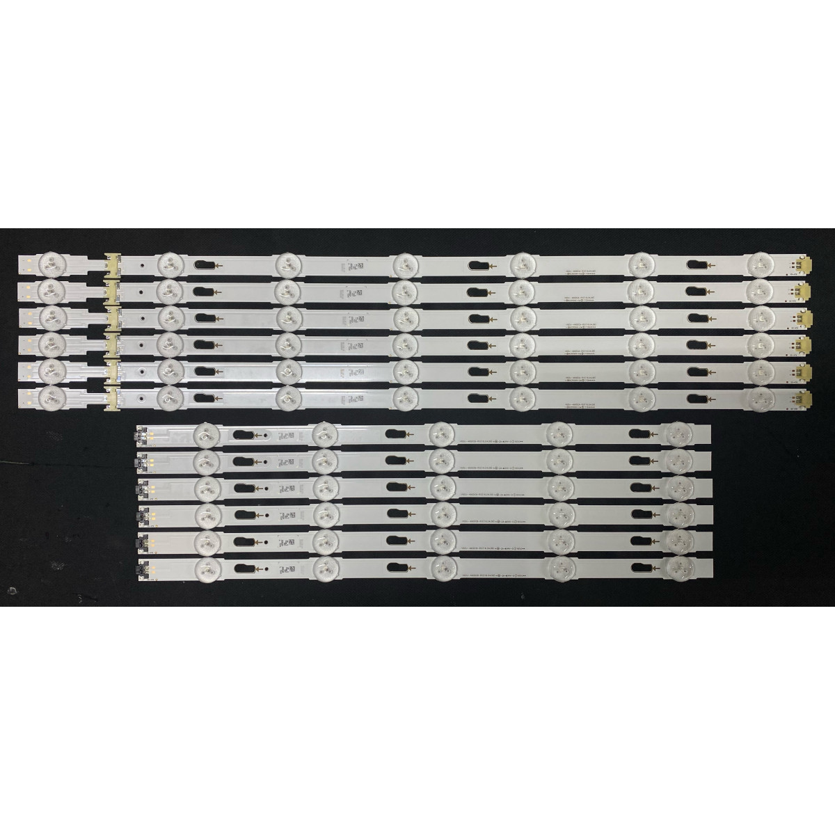 LED Backlight Strip Samsung 49" - 6 strips x 12 (7 + 5) LEDs - V6DU-490DCA-R0 + V6DU-490DCB-R0