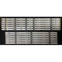 LED Backlight Strip Samsung 50" - 6 strips x 13 LEDs (6A + 6B - 7 + 6 LEDs), 12 pieces, 3V - LM41-00253A + LM41-00254A