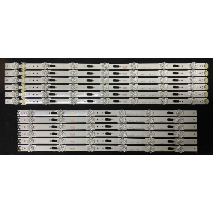 LED Backlight Strip Samsung 50" - 6 strips x 13 LEDs (6A + 6B - 7 + 6 LEDs), 12 pieces, 3V - LM41-00253A + LM41-00254A