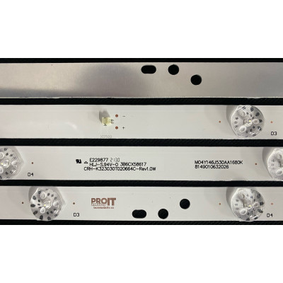 Más márkák 32" LED háttérvilágítás TV készlet - 2 darab x 6 LED - 3V - 585mm - CRH-K323030T020664C-Rer1.0W