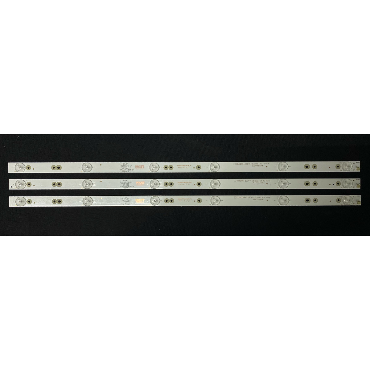 Комплект ленти универсални 32" - 3 ленти x 6 LED - 3V - 575mm - OD32D06-ZC21FG-05 - 32D3503V1W6C1B57517M