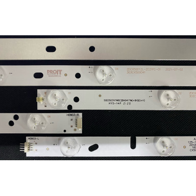 Más márkák 50" LED háttérvilágítás TV készlet - 5 darab x 12 LED - 3V - 980mm - ZDCX50D12L-ZC21FG-01 + ZDCX50D12R-ZC21FG-01