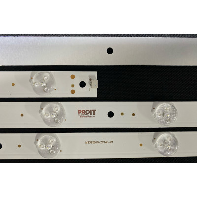 Комплект ленти универсални 40" - 4 ленти x 10 LED - 3V - 790mm - MS395D10-ZC14F-01 - 4C-LB400T-MS2 - 4C-LB400T-MS3