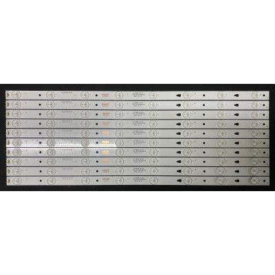 LED Backlight Strip other brands 49" - 10 strips x 8 LEDs - 3V - 510mm - LE49D8-01 (A) - LE50D8-03 (A)