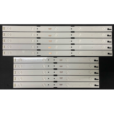 Комплект ленти универсални 43" - 10 ленти - 5x5 + 5x4 LED - 3V - 850mm - IC-B-HWVR43D641L