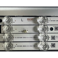 LED Backlight Strip Panasonic 55" - 20 strips x 8 LEDs - 10L + 10R - 3V - 540mm + 540mm - TB5507U V0_01 + TB5507U V1_01