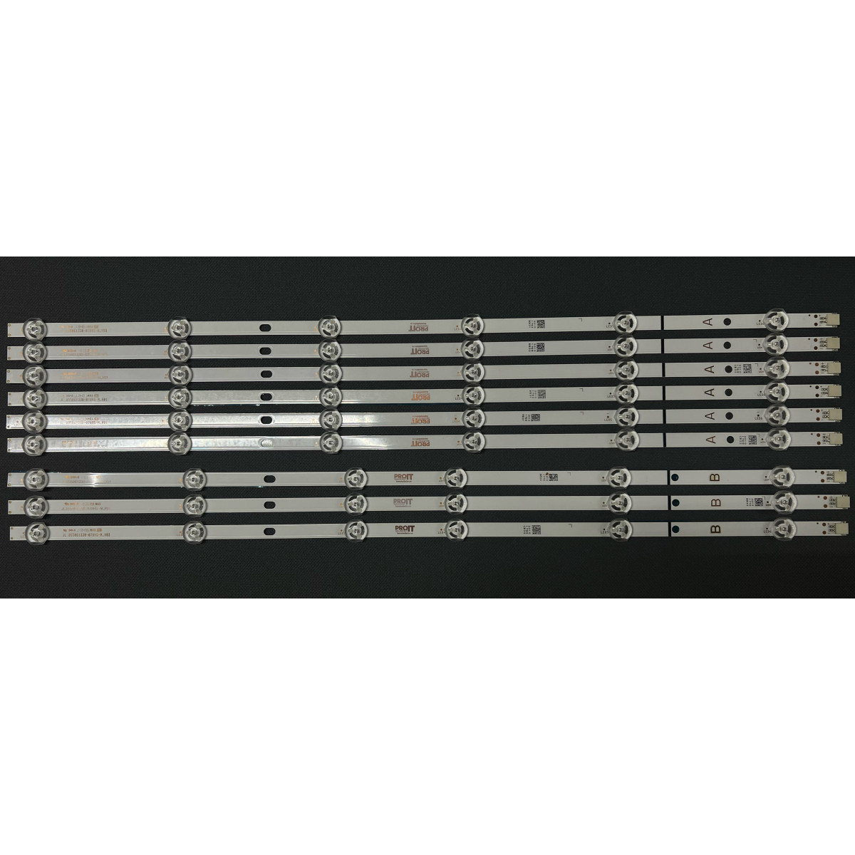 Más márkák 55" LED háttérvilágítás TV készlet - 9 darab x 6 LED - 6A + 3B - JL.D55061330-078HS-M_V01 + JL.D55061330-078AS-M_V01