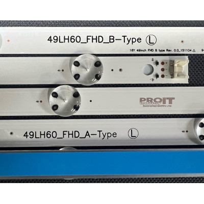 Комплект ленти LG 49" - 4 ленти x 7 LED (3 + 4) - 1000mm - 3V - 49LH60_FHD_A-Type + B-Type