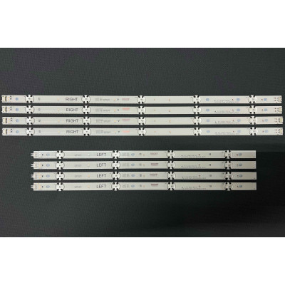 LED Backlight Strip LG 49" - 4 strips x 9 LEDs - 4L + 4R - 4 + 5 LEDs - 3V - 443mm + 553mm - NC490DUEAAFX1