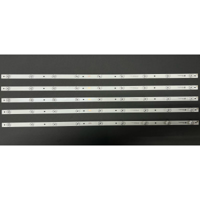LED Backlight Strip Sharp 43" - 5 strips x 9 LEDs - 3V - 840mm - CRH-P4330300509672-REV1.1 B - CRH-P4335350509515REV1.1 B