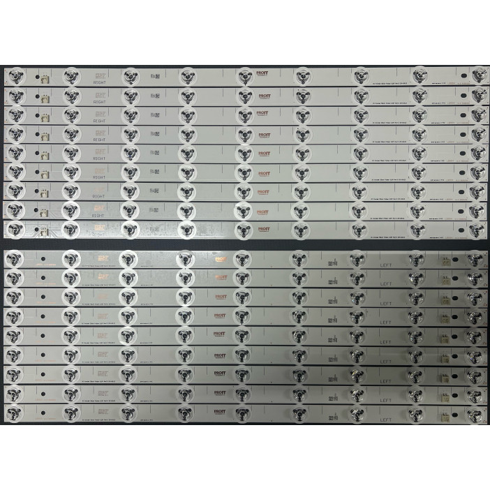 LED Backlight Strip Panasonic 55" - 18 strips x 9 LEDs - 9L + 9R - 3V - 525mm - LG Innotek 55inch Pattern 6.5PI Rev1.0