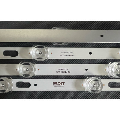 Samsung 58" TV LED háttérvilágítás készlet - 4 darab x 12 LED - (4A x 6) + (4B x 6) - 3V - 1085mm  - V0T7-580SMA-R0 + 580SMB-R0