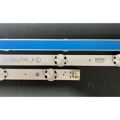 Комплект ленти LG 32" - 2 ленти x 7 LED - 3V - 615mm - 32LH60_FHD