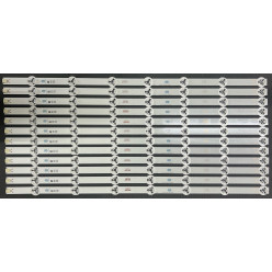 LED Backlight Strip Panasonic 55" - 12 strips x 7 LEDs - 3V - 570mm - 550DLED_SLIM_REV01_20141224