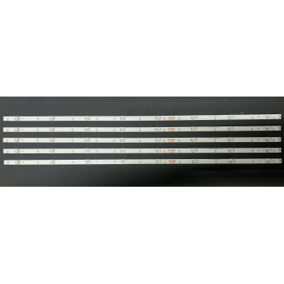 LED Backlight Strip Philips 43" - 5 strips x 8 LEDs - 3V - 830mm - LBM430M0801-EU-1(0) - LBM430M0801-EN-1(0) - IC-A-AOAG43DA96