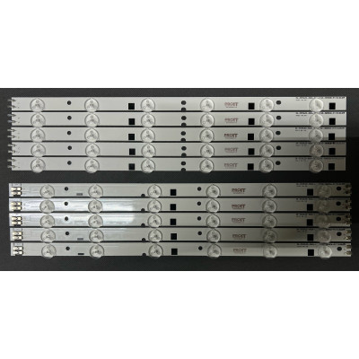 LED Backlight Strip Samsung 39" - 5 strips x 12 LEDs (6 + 6) - 3V - D1GE-390SCA-R1 + D1GE-390SCB-R1