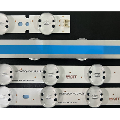 LG 50" TV LED háttérvilágítás készlet - 3 darab x 8 LED - 6V - 520mm - SSC_50UK63/65_INX - HC500DQN-VCUR/L