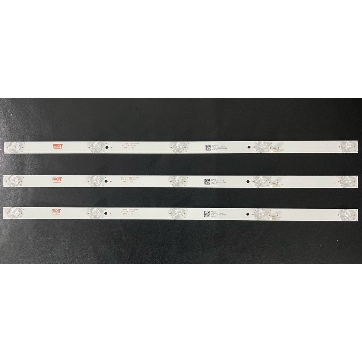 Комплект ленти универсални 28" - 3 ленти x 5 LED - 3V - 503mm - JL.D27551235-017AS-M - JL.D27551235-392BS-M-V01