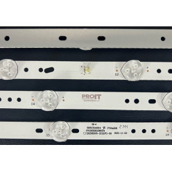 Комплект ленти универсални 24" - 2 ленти x 5 LED - 3V - 440mm - ZK236D05-ZC21FG-06 - CRH-K243535T020557M