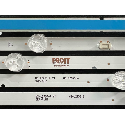 Комплект ленти универсални 40" - 3 ленти - 2x6 + 1x7 LED - 3V - 715mm - RF-AZ400018BE30-0601 A1 + RF-AZ400018AE30-0701 A1