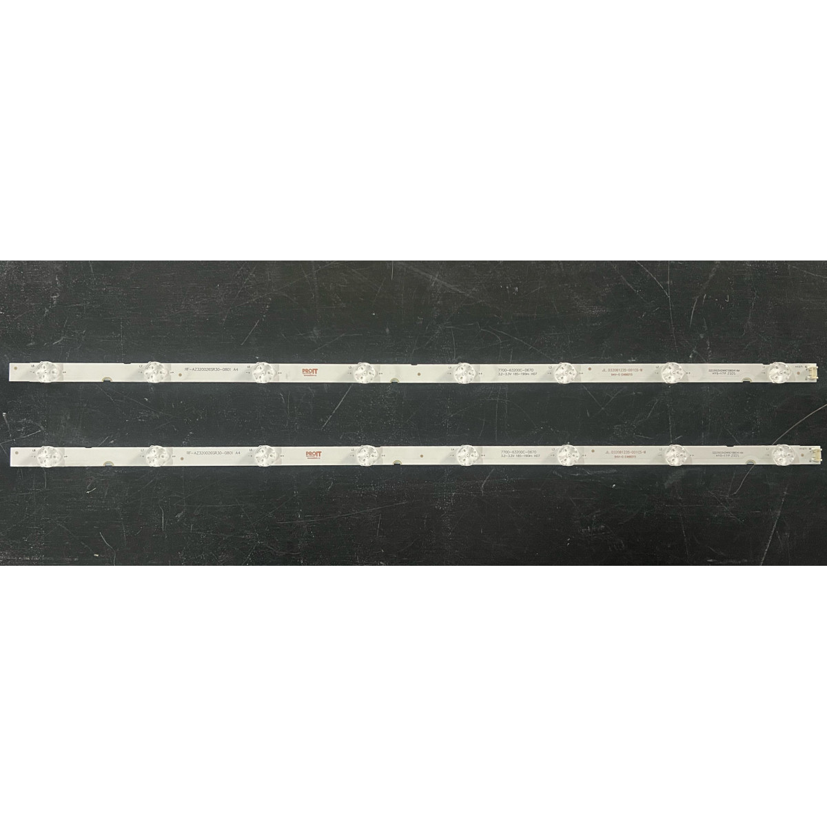 LED Backlight Strip LG 32" - 2 strips x 8 LEDs - 3V - 605mm - RF-AZ320026SR30-0801 A5