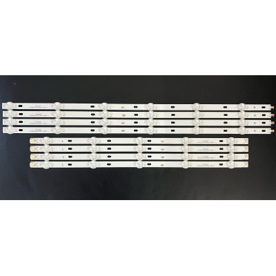 LED Backlight Strip Philips 50" - 4 strips x 11 LEDs (6 + 5) - 3V - 972mm - EVERLIGHT LBM500M1101-ZV-2(HF)(O)