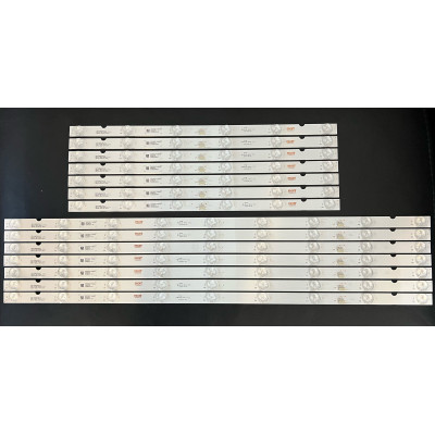 Sony 55" TV LED háttérvilágítás készlet - 7 darab (9 + 6 LED) - 3V - 636mm+409mm - SBT55 01S02-1 + SBT55 01S01 - csatlakozó B