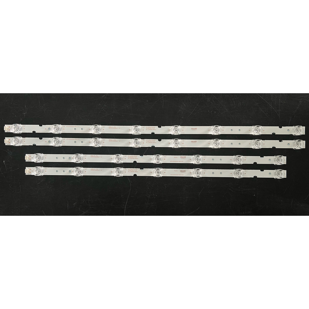 LED Backlight Strip Thomson 55" - 4 strips - 2 strips x 7 LEDs + 2 strips x 8 LEDs - 470mm + 543mm - 55HR330M07B2 V2