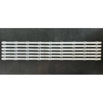 LED Backlight Strip Hisense 65" - 6 strips x 9 LEDs - 3V - 617mm - CRH-BX65X1U813030T060999P-REV1.2