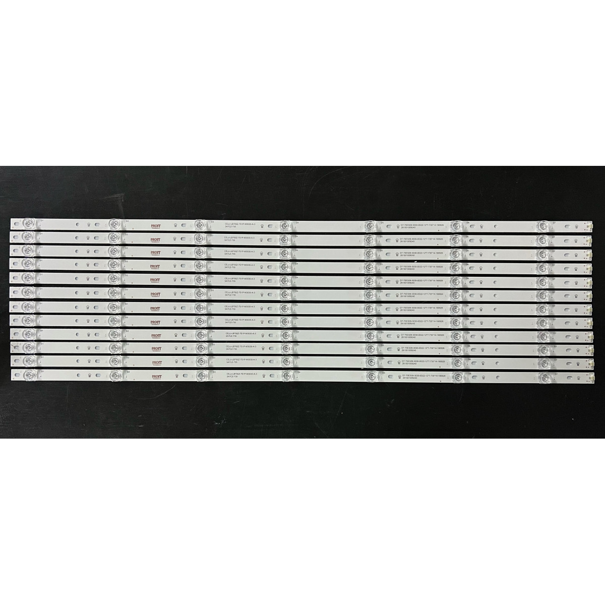 LED Backlight Strip Philips 70" - 12 strips x 7 LEDs - 3V - 735mm - LB-GM3030-GJ0D227012X7PB09-1-J