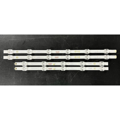 LED Backlight Strip Hisense 43" - 2 strips x 11 LEDs - 3V - 778mm - CRH-BX43X1U813030T021198S-REV1.1 - HD430X1U81-T0L1