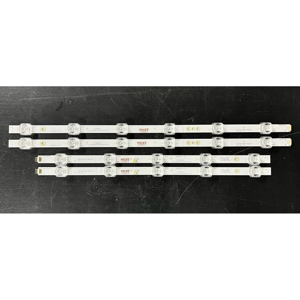 LED Backlight Strip Hisense 43" - 2 strips x 11 LEDs - 3V - 778mm - CRH-BX43X1U813030T021198S-REV1.1 - HD430X1U81-T0L1