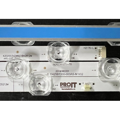 LED Backlight Strip Hisense 43" - 2 strips x 11 LEDs - 3V - 778mm - CRH-BX43X1U813030T021198S-REV1.1 - HD430X1U81-T0L1