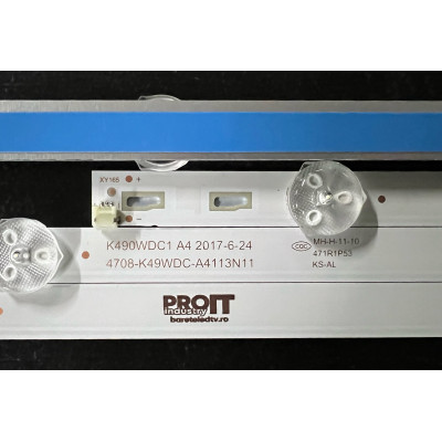 LED Backlight Strip other brands 49" - 8 strips x 4 LEDs - 6V - 477mm - K490WDC1 A4 - 4708-K49WDC-A4113N01
