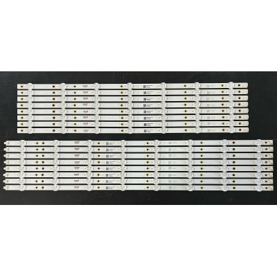 LED Backlight Strip Philips 58" - 8 strips x 15 LEDs (7 + 8) - 3V - 1205mm - LB58004 V0_00 + LB58004 V1_01