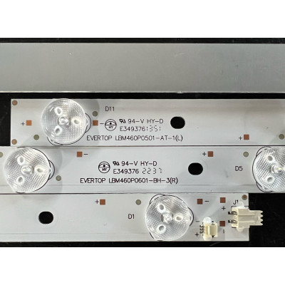 LED Backlight Strip Philips / Sharp 46" - 6 strips x 11 LEDs (6 + 5) - 3V - 928mm - LBM460P0501