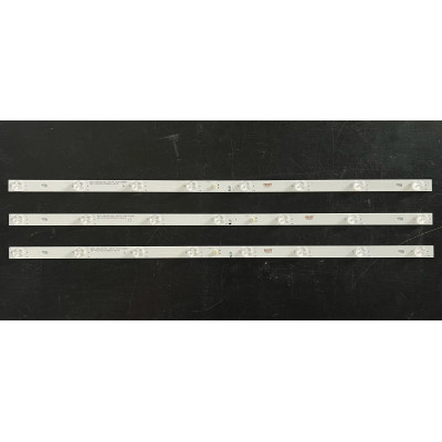 LED Backlight Strip other brands 32" - 2 strips x 8 LEDs + 1 strip x 7 LEDs - 3V - 620mm - CRH-P32CA3535T030851U-REV1.0