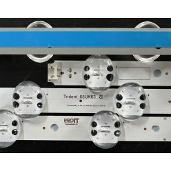 LG 65" TV LED háttérvilágítás készlet - 4 darab x 9 LED - 6V - 714mm - SSC_Trident_65UK63_S