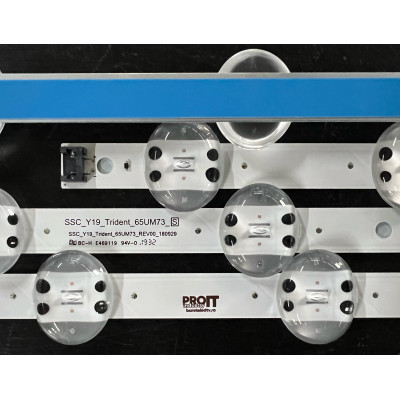 LG 65" TV LED háttérvilágítás készlet - 5 darab x 9 LED - 6V - 715mm - SSC_Y19_Trident_65UM73