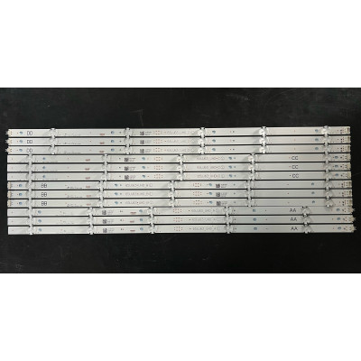 LG 65" TV LED háttérvilágítás készlet - 6 darab x 10 LED (5 + 5) - 3V -  1330mm - 3A+3B+3C+3D - SSC_65UJ63_UHD_A B C D