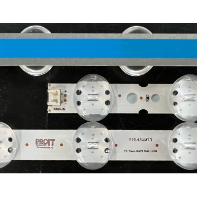 Комплект ленти LG 43" - 3 ленти x 7 LED - 6V - 424mm - BOE LED-Y21-43UP75 - SSC_Trident_43NANO79_S