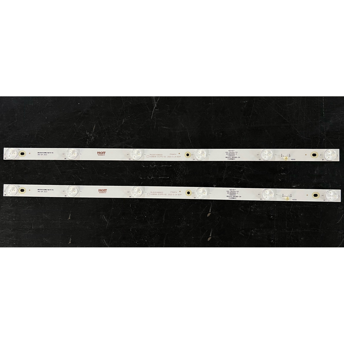 LED Backlight Strip other brands 28" - 2 strips x 6 LEDs - 3V - 470mm - CX28D06-ZC21FG-02