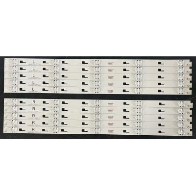 LED Backlight Strip Sony 55" - 10 strips x 5 LEDs - 5L + 5R - 3V - 540mm - SVY550AH0 5LED_L R - LSY550FN01-001