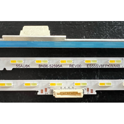 LED Backlight Strip Samsung 55" - 2 strips side x 48 LEDs - 3V - 601mm - 55AU8K BN96-52595A REV00 ES55SV8FPKWA48